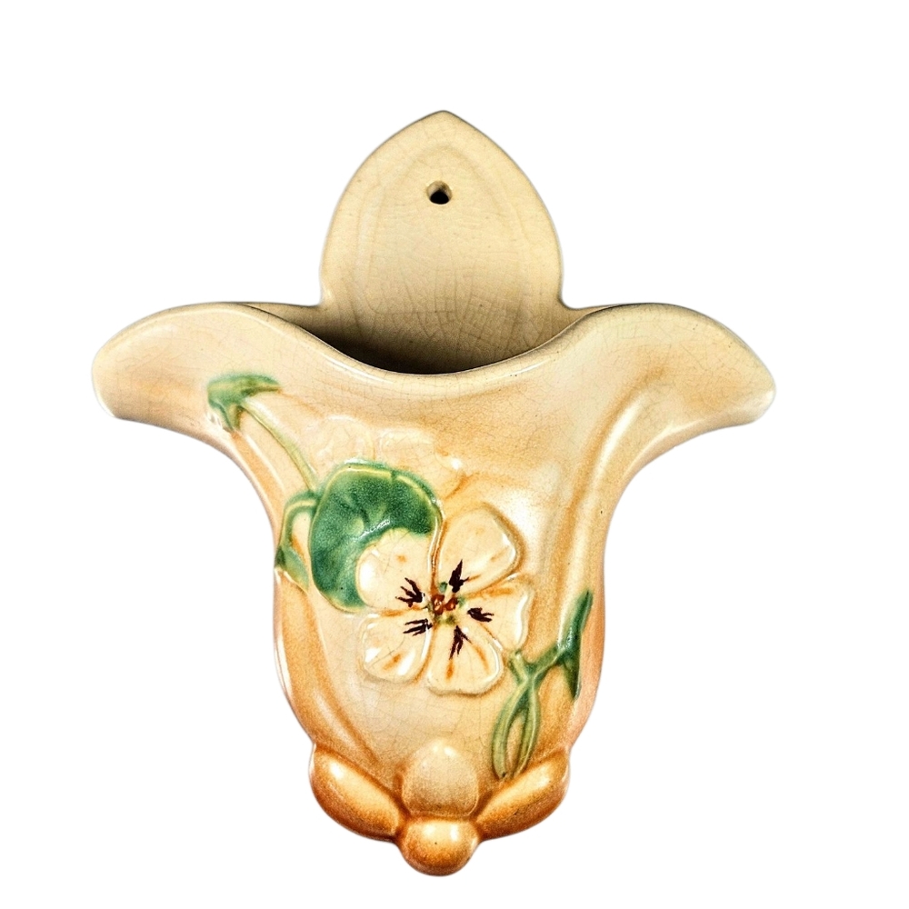 Vintage Weller Pottery PANELLA Nasturtium wall pocket Wall Pocket